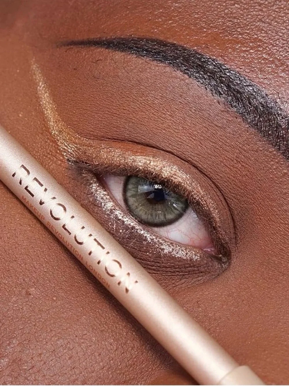 Revolution Streamline Eyeliner Pencil Gold Shimmer Metallic Smudge Proof